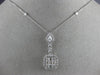ESTATE LARGE 1.09CT DIAMOND 18K WHITE GOLD MULTI SHAPE CLUSTER SQUARE NECKLACE