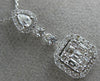 ESTATE LARGE 1.09CT DIAMOND 18K WHITE GOLD MULTI SHAPE CLUSTER SQUARE NECKLACE