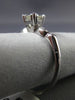 ANTIQUE .62CT ROUND DIAMOND PLATINUM 3D FILIGREE FISHTAIL ENGAGEMENT RING #22181
