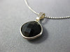 ESTATE 4.50CT AAA BLACK ONYX 14KT WHITE GOLD 3D CUSHION CLASSIC BEZEL PENDANT