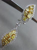 ESTATE 3.50CT WHITE & INTENSE YELLOW DIAMOND 18KT TWO TONE GOLD CLIP ON EARRINGS