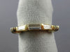 ESTATE .40CT DIAMOND 14KT TWO TONE GOLD 3 STONE BAGUETTE ANNIVERSARY RING #472