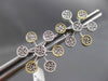 ESTATE .25CT DIAMOND 14KT WHITE & YELLOW GOLD 3D SNOWFLAKE EARRINGS BEAUTIFUL!