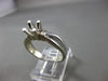 ESTATE 14KT WHITE GOLD 3D SOLITAIRE SEMI MOUNT WEDDING ANNIVERSARY RING #24603