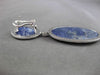 ESTATE LARGE 1.80CTW DIAMOND & FANCY BLUE SODALITE 14KT WHITE GOLD DROP EARRINGS