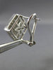 ESTATE LARGE 2.16CT DIAMOND 14KT WHITE GOLD 3D INVISIBLE CLIP ON EARRING #15771