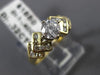 ESTATE .72CT ROUND DIAMOND 14KT TWO TONE GOLD 3D PYRAMID ENGAGEMENT RING #17820