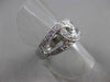 ANTIQUE WIDE .70CT DIAMOND 14KT WHITE GOLD OPEN LOVE INFINITY FUN RING #11096
