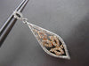 ESTATE .50CT DIAMOND 14KT WHITE & ROSE GOLD 3D FILIGREE HANGING EARRINGS