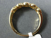 ESTATE .50CT DIAMOND 14K YELLOW GOLD 3D CLASSIC HALO FIVE STONE ANNIVERSARY RING