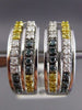 ESTATE .62CT MULTI COLOR FANCY DIAMOND 18KT WHITE GOLD UMBRELLA CLIP ON EARRINGS