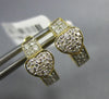 ESTATE .50CT DIAMOND 14KT YELLOW GOLD 3D HEART CLASSIC HUGGIE LOVE EARRINGS