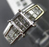 ESTATE .65CT DIAMOND 14KT WHITE GOLD 3D INVISIBLE PRINCESS ENGAGEMENT RING SET
