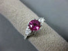 ESTATE 2.26CT DIAMOND & AAA PINK SAPPHIRE 14K WHITE GOLD CLASSIC ENGAGEMENT RING