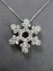 ESTATE .70CT DIAMOND 14KT WHITE GOLD SNOW FLAKE CLASSIC FLOATING PENDANT #23480