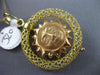 ANTIQUE WIDE 18KT YELLOW & ROSE GOLD 3D HANDCRAFTED ITALIAN ROTATING SUN PENDANT