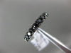 ESTATE 1.44CT BLACK DIAMOND 14K WHITE GOLD 3/4 ETERNITY WEDDING ANNIVERSARY RING