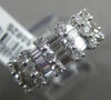 ESTATE WIDE 1.72CT ROUND & BAGUETTE DIAMOND 18KT WHITE GOLD 3D ANNIVERSARY RING