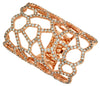 ESTATE WIDE 1.75CT DIAMOND 14KT ROSE GOLD OPEN FILIGREE WEDDING ANNIVERSARY RING