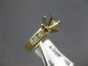 ESTATE .40CT DIAMOND 14KT 2 TONE GOLD 7 STONE SEMI MOUNT ENGAGEMENT RING #16503