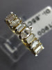 ESTATE .85CT DIAMOND 14KT YELLOW GOLD MARQUISE & BAGUETTE ANNIVERSARY RING #6898
