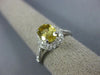 1.41CT DIAMOND & AAA YELLOW TOPAZ 14KT WHITE GOLD 3D OVAL HALO ENGAGEMENT RING