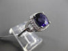 ESTATE 2.25CT DIAMOND & AAA EXTRA FACET AMETHYST 14KT WHITE 3D HALO DESIGN RING