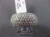 WIDE 1.81CT DIAMOND 18KT WHITE GOLD 3D MICRO PAVE SEMI ETERNIT ANNIVERSARY RING