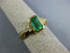 1.20CT DIAMOND & AAA EMERALD 18KT YELLOW GOLD SEMI BEZEL CLASSIC ENGAGEMENT RING