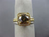 LARGE 2.54CT WHITE & CHOCOLATE FANCY DIAMOND 18KT TWO TONE GOLD ENGAGEMENT RING
