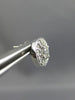 ESTATE .75CT DIAMOND 14KT WHITE GOLD CLASSIC SOLITAIRE ROUND HALO STUD EARRINGS
