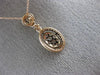 ESTATE .42CT ROUND CUT DIAMOND 14KT ROSE GOLD 3D CLASSIC CLUSTER OVAL PENDANT