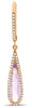 1.29CT DIAMOND & AAA PINK AMETHYST 14KT ROSE GOLD PEAR SHAPE LEVERBACK EARRINGS