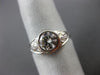 ANTIQUE LARGE GIA .90CT DIAMOND 18KT WHITE GOLD FILIGREE ENGAGEMENT RING #23707