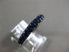 ESTATE 1.66CT AAA SAPPHIRE 14K WHITE GOLD 3/4 ETERNITY WEDDING ANNIVERSARY RING