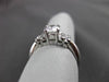 ESTATE .56CT DIAMOND 14KT WHITE GOLD 3D FLORAL BUTTERFLY ENGAGEMENT RING #1216