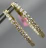 ESTATE LARGE 1.06CT DIAMOND 18KT YELLOW GOLD 3D INSIDE OUT OVAL HANGING EARRINGS