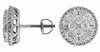 1.40CT DIAMOND 14KT WHITE GOLD 3D CLUSTER HALO FLOWER SCREW BACK STUD EARRINGS