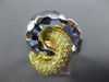 ESTATE EXTRA LARGE 2.48CT FANCY YELLOW DIAMOND 18K 2 TONE GOLD 3D LOVE KNOT RING