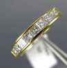 ESTATE .90CT DIAMOND 14K YELLOW GOLD NINE STONE CHANNEL ANNIVERSARY RING #18343