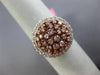 ESTATE WIDE .99CT WHITE & PINK DIAMOND 18KT WHITE & ROSE GOLD CIRCULAR FUN RING