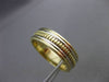 ESTATE WIDE 14KT WHITE & YELLOW GOLD ROPE WEDDING ANNIVERSARY RING 6mm #23574