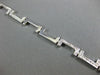 ESTATE LONG .52CT ROUND DIAMOND 14KT WHITE GOLD 3D SEMI SQUARE LINK BRACELET