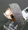 ESTATE WIDE .74CT DIAMOND 14KT WHITE & ROSE GOLD 3D PUFFED X LOVE RING 13mm WIDE