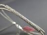 ESTATE .25CT DIAMOND 14KT WHITE GOLD CRISS CROSS BAR FLEXIBLE MESH LOVE BRACELET