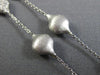 ESTATE 1.0CT DIAMOND 14KT WHITE GOLD 3D MATTE & SHINNY BY THE YARD LOVE NECKLACE