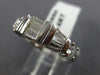 ESTATE 1.36CT ROUND & BAGUETTE CUT DIAMOND 14K WHITE GOLD ANNIVERSARY RING #6966