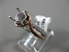 ESTATE WIDE .15CT DIAMOND 14KT WHITE & ROSE GOLD 3D SEMI MOUNT ENGAGEMENT RING