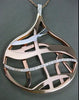 ESTATE LARGE .40CT DIAMOND 14KT WHITE & ROSE GOLD 3D CHOCOLATE KISS PENDANT