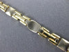 ESTATE 14KT WHITE & YELLOW GOLD 3D OVAL & SQUARE LINK LOVE BRACELET #23327